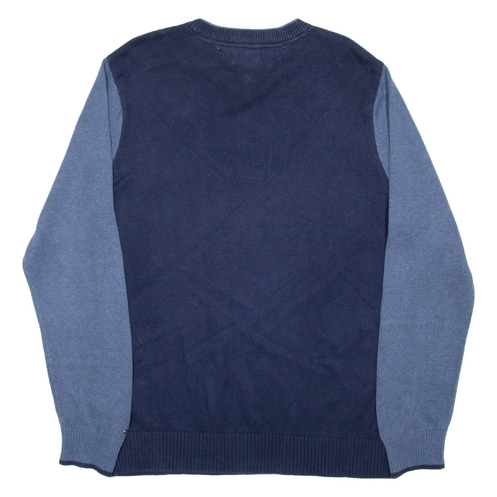 TOMMY HILFIGER Mens Jumper Blue Chunky Knit XL