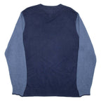TOMMY HILFIGER Mens Jumper Blue Chunky Knit XL