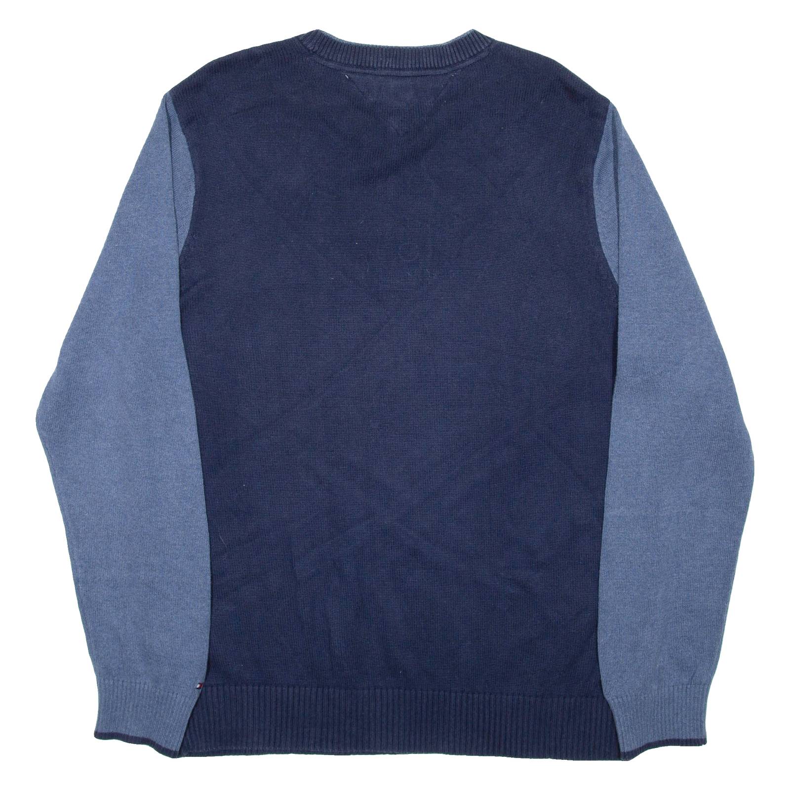 TOMMY HILFIGER Mens Jumper Blue Chunky Knit XL