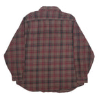 CARHARTT Mens Brown & Red Plaid Flannel Shirt L Work Casual Durable Long Sleeve