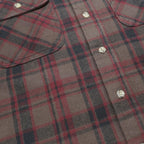 CARHARTT Mens Brown & Red Plaid Flannel Shirt L Work Casual Durable Long Sleeve