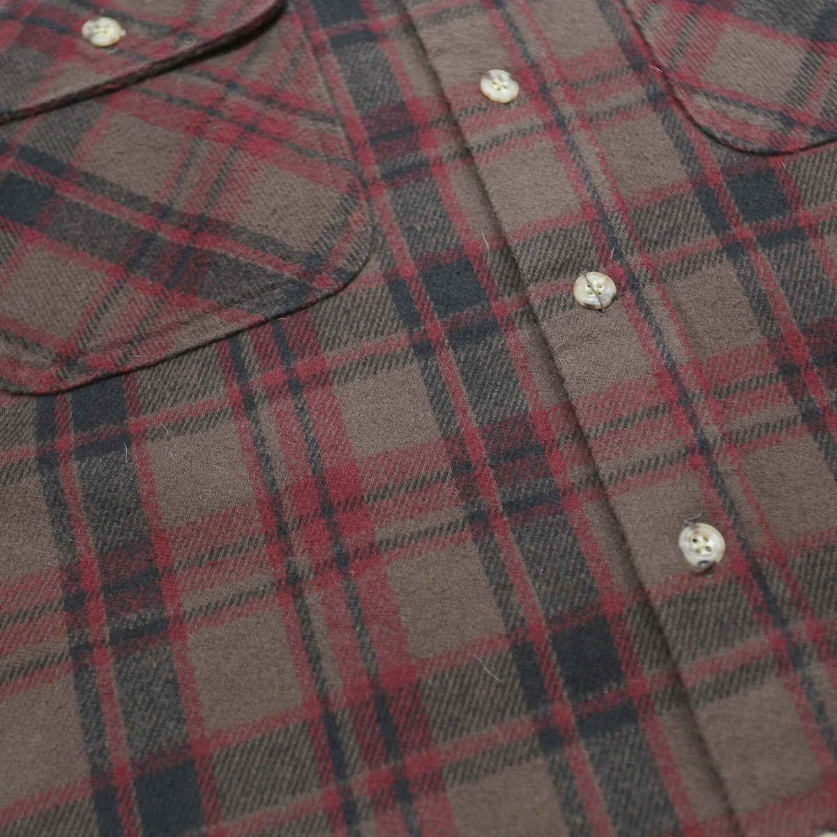 CARHARTT Mens Brown & Red Plaid Flannel Shirt L Work Casual Durable Long Sleeve