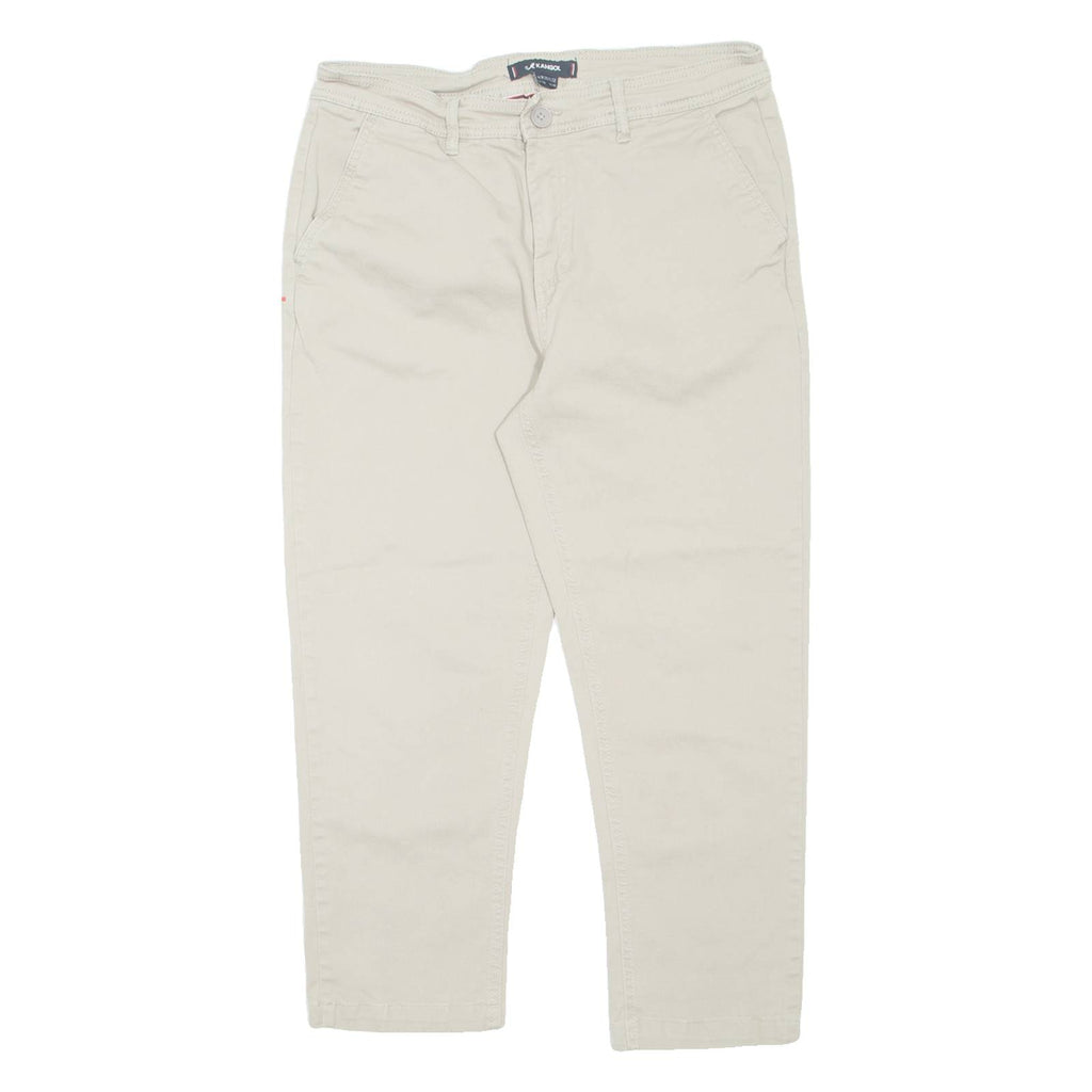 KANGOL Chino Mens Trousers Beige Regular Tapered W30 L23