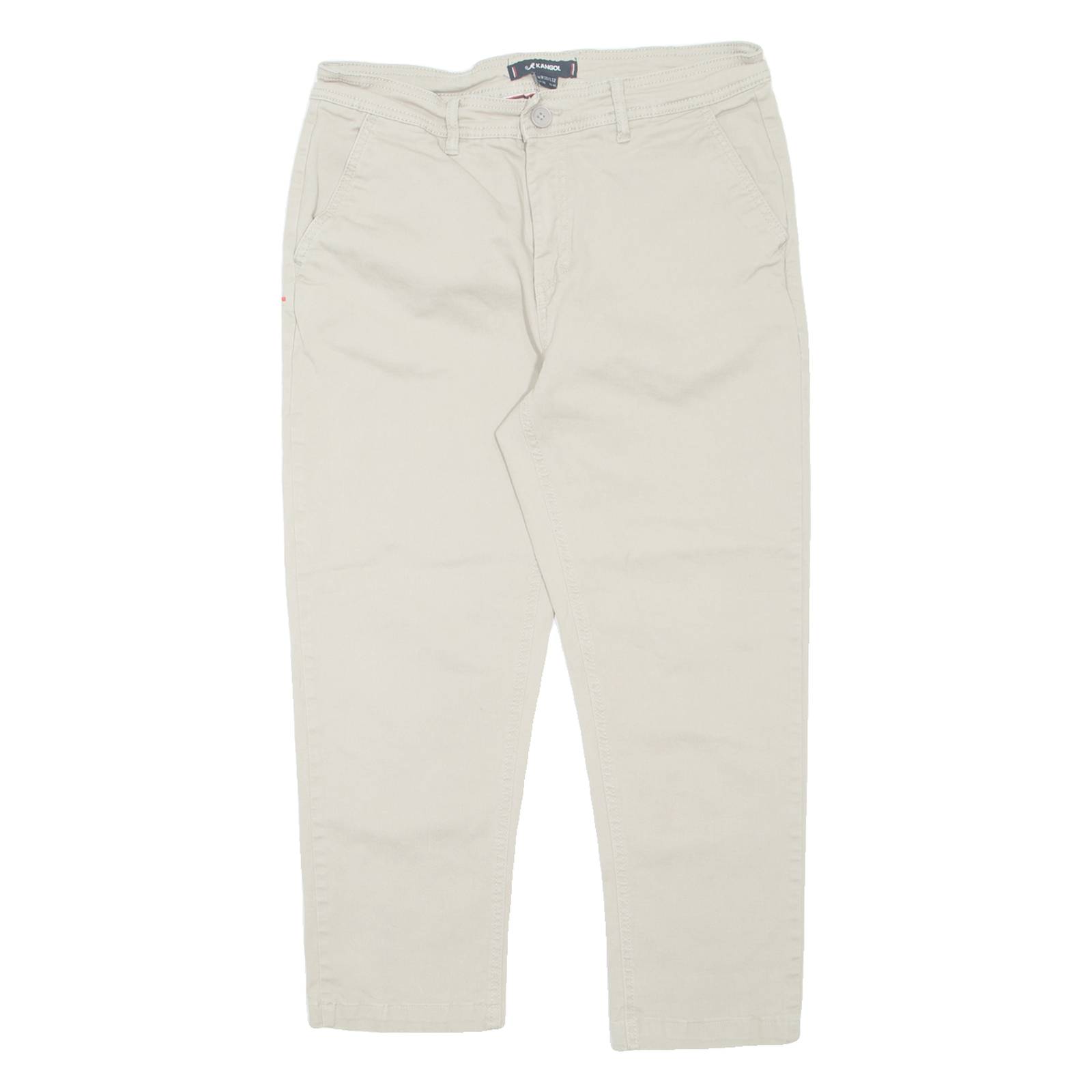KANGOL Chino Mens Trousers Beige Regular Tapered W30 L23