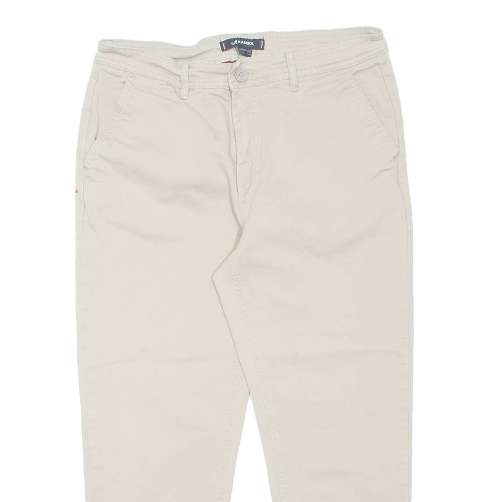KANGOL Chino Mens Trousers Beige Regular Tapered W30 L23
