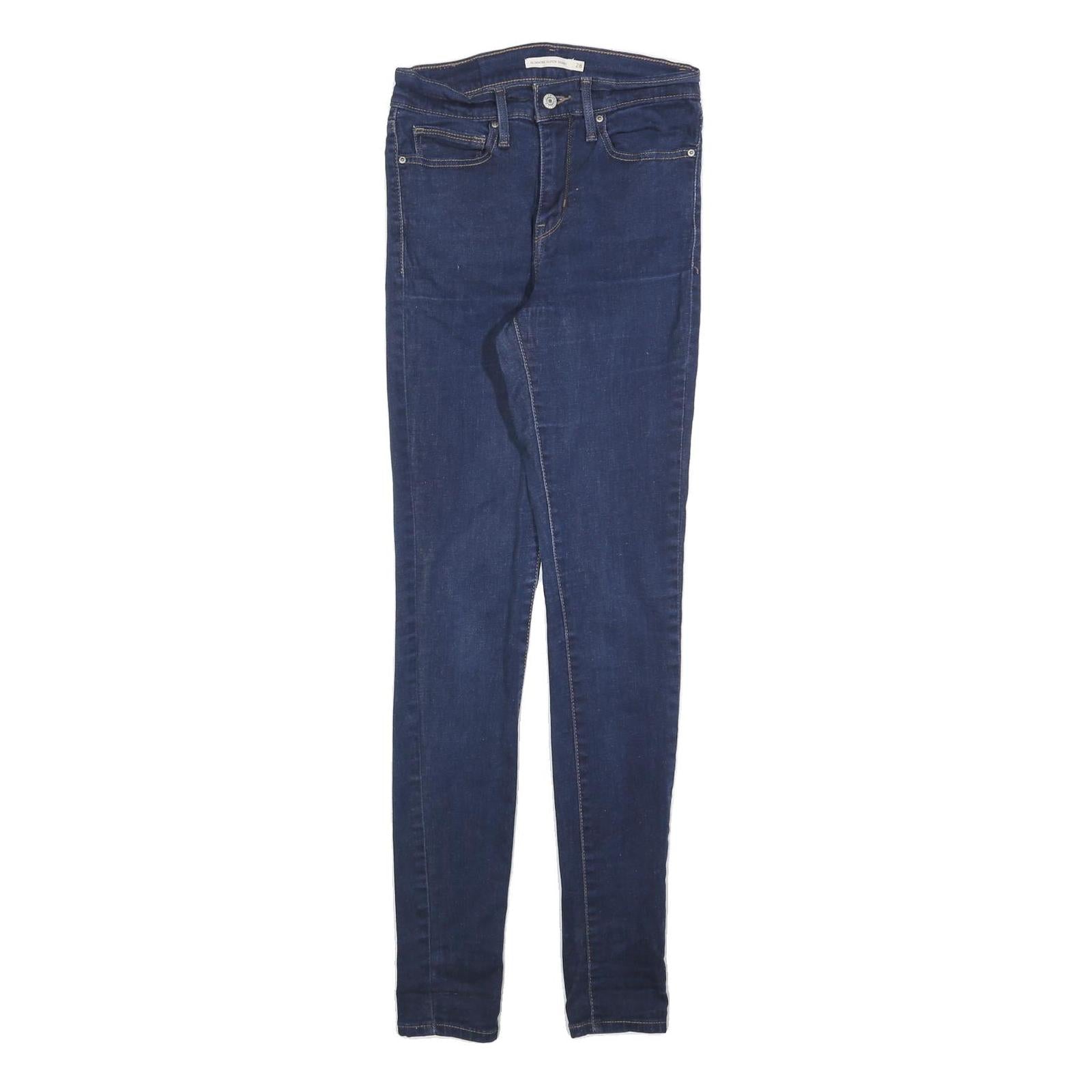 LEVI'S Womens Jeans Blue Slim Skinny Denim Medium W28 L32 Classic Zip Closure