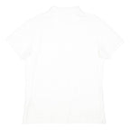 TIMBERLAND Mens White Short Sleeve Plain Polo Shirt L Cotton Blend Casual