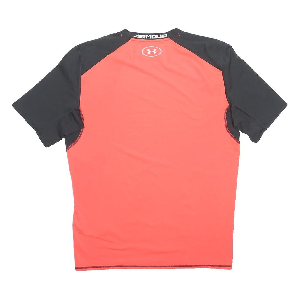 UNDER ARMOUR Mens Black & Red Graphic T-Shirt 2XL Short Sleeve Crew Neck