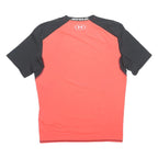 UNDER ARMOUR Mens Black & Red Graphic T-Shirt 2XL Short Sleeve Crew Neck