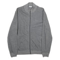 CALVIN KLEIN Mens Grey Zip Jacket M Cotton Plain Lightweight Casual Wear
