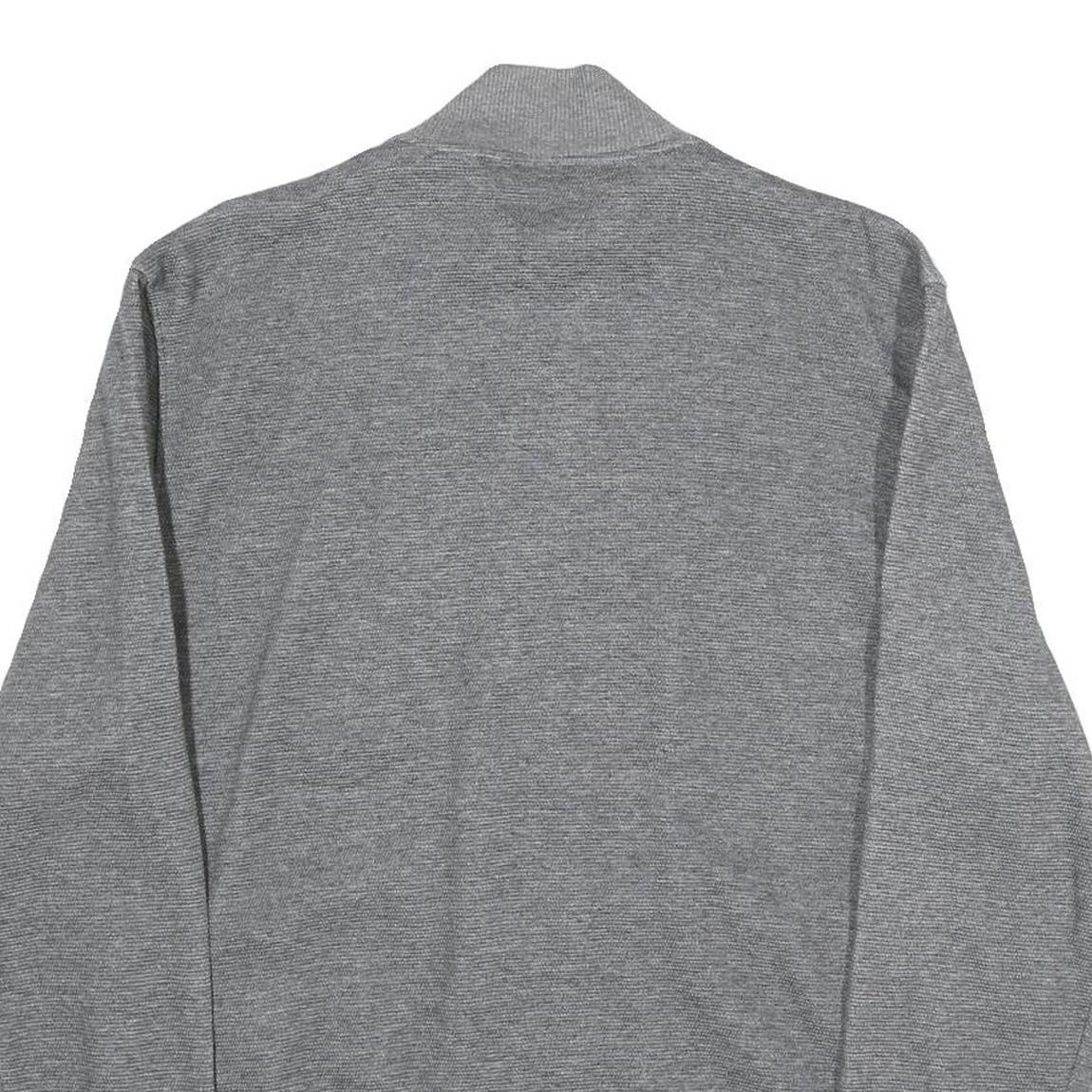 CALVIN KLEIN Mens Grey Zip Jacket M Cotton Plain Lightweight Casual Wear