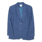 PENDLETON Womens Blue Wool Tailored Jacket UK 10 Button Plain Classic Style