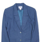 PENDLETON Womens Blue Wool Tailored Jacket UK 10 Button Plain Classic Style