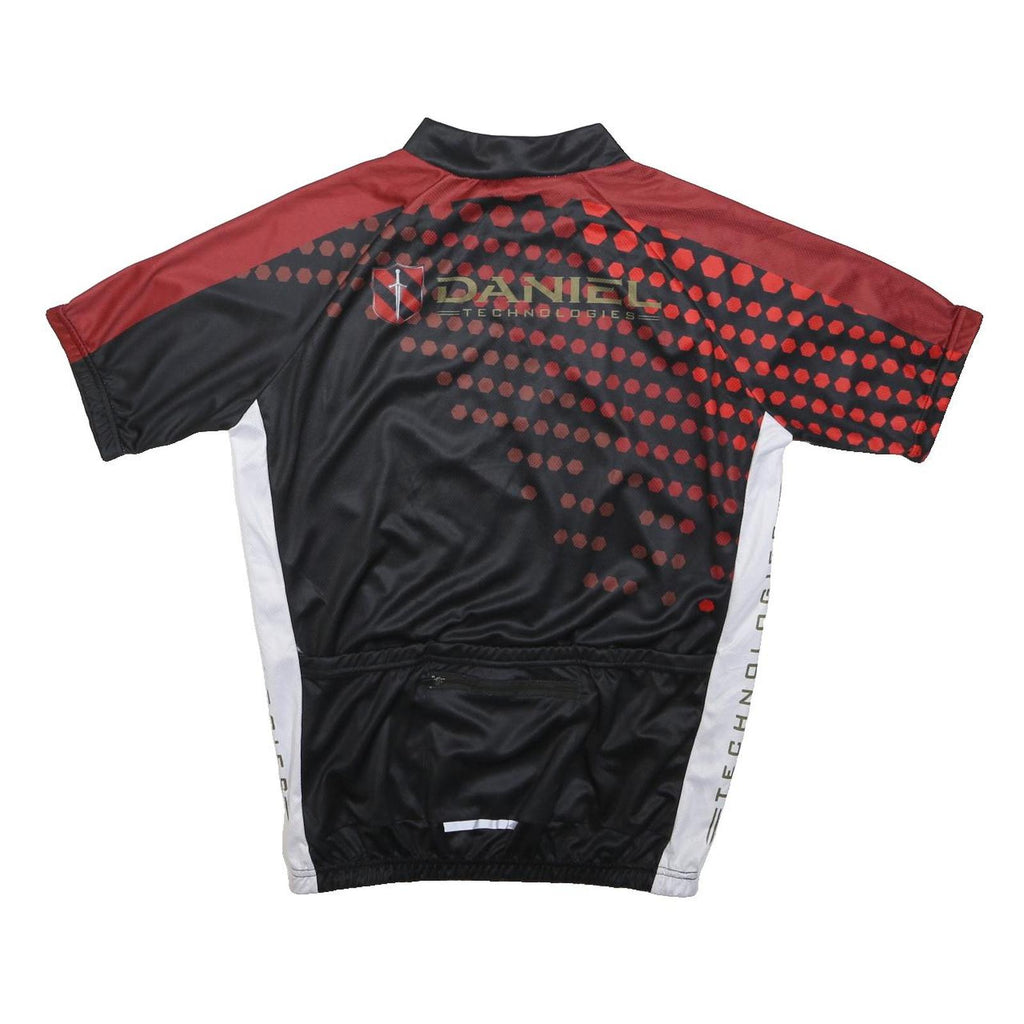 TITAN SPORTS Mens Black & Red Graphic Cycling Jersey M Short Sleeve Zip Neck