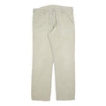 CARHARTT Mens Relaxed Beige Cotton Blend Zip Trousers W37 L34 Workwear Utility