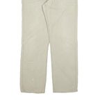 CARHARTT Mens Relaxed Beige Cotton Blend Zip Trousers W37 L34 Workwear Utility