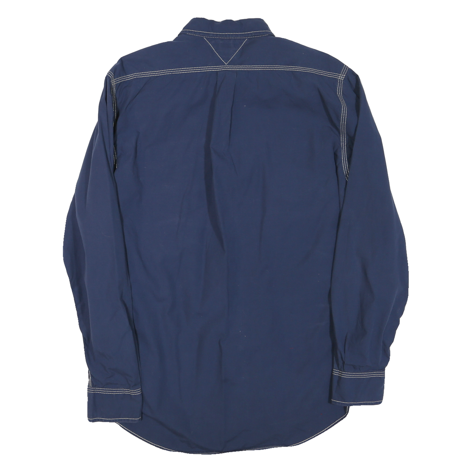 TOMMY HILFIGER Mens Blue Trim Fit Shirt M Cotton Blend Classic Button Shirt