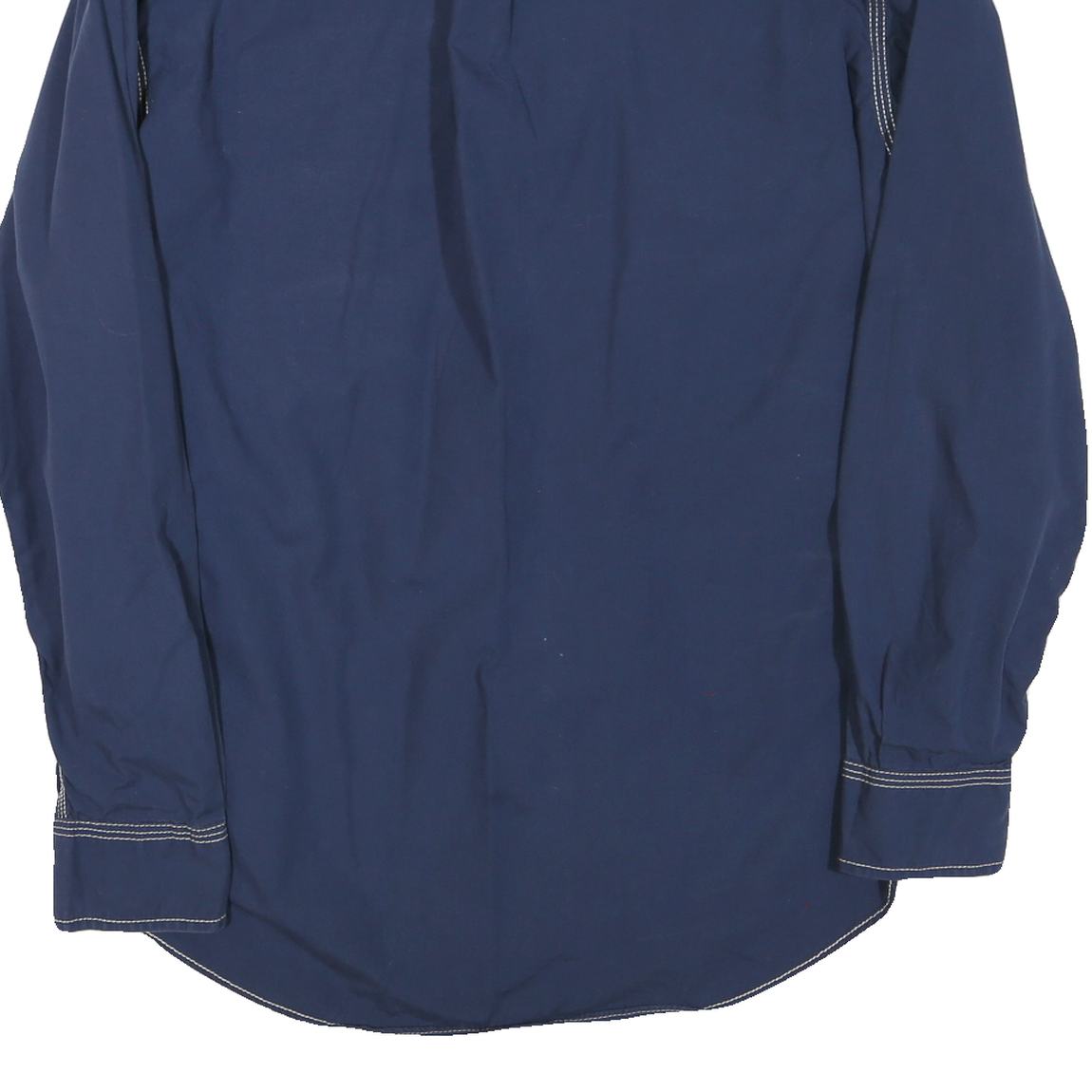 TOMMY HILFIGER Mens Blue Trim Fit Shirt M Cotton Blend Classic Button Shirt