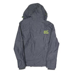 SUPERDRY Mens Grey & Lime Hooded Zip Jacket S Polyester Blend Casual