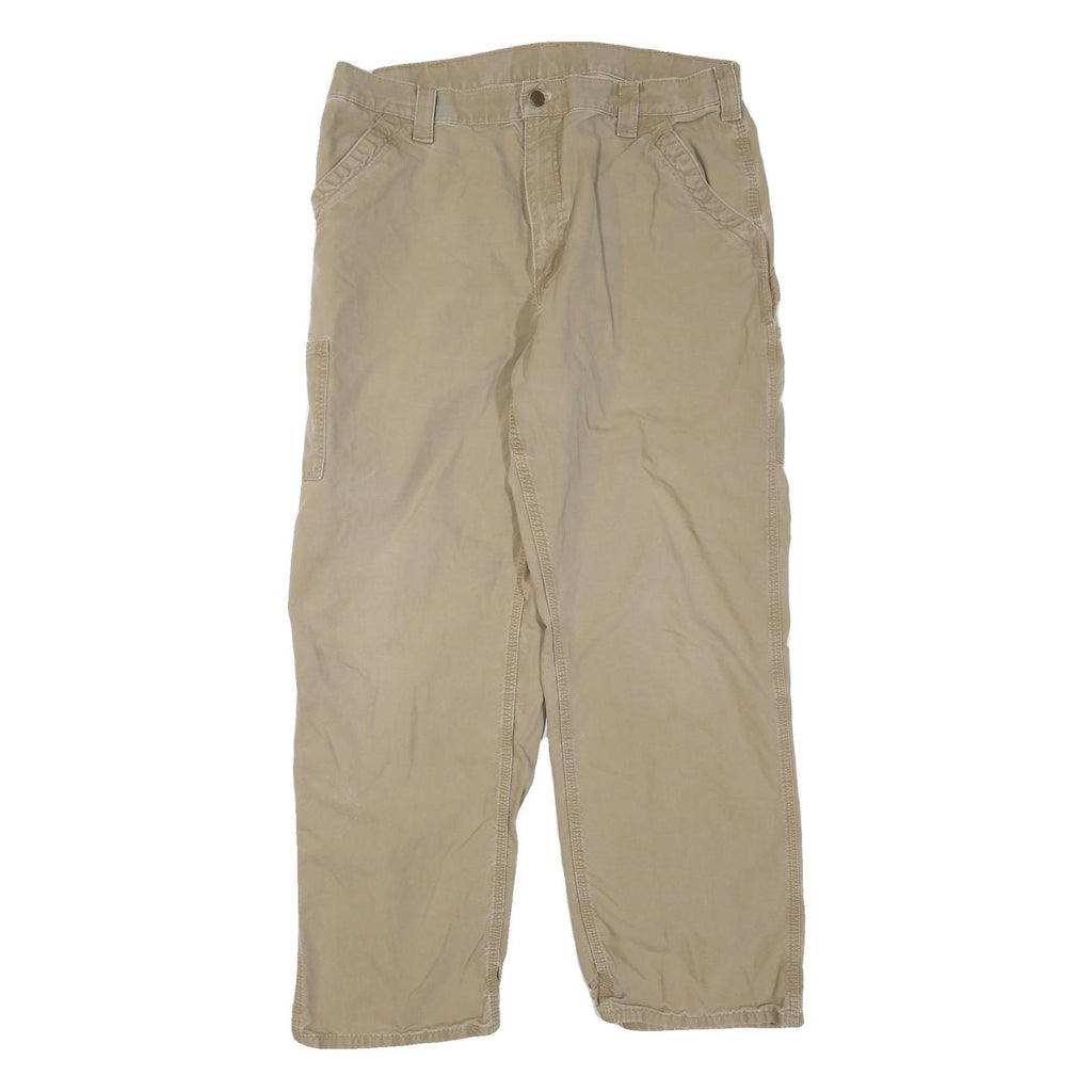 CARHARTT Mens Jeans Beige Regular Relaxed Cotton Blend W40 L34 Workwear Utility