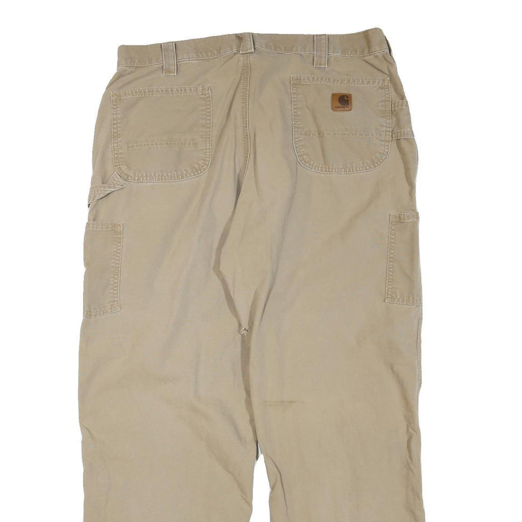 CARHARTT Mens Jeans Beige Regular Relaxed Cotton Blend W40 L34 Workwear Utility
