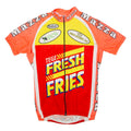 TEKER Mazza Cycles Full Zip Cycling Mens Jersey Red High Neck M