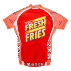 TEKER Mazza Cycles Full Zip Cycling Mens Jersey Red High Neck M