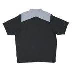 UNDER ARMOUR Mens Black & Grey Ripken Experience T-Shirt L Short Sleeve Zip Neck