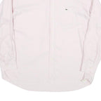 LACOSTE Mens Pink Plain Long Sleeve Shirt XL Classic Cotton Blend Button Down
