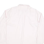 LACOSTE Mens Pink Plain Long Sleeve Shirt XL Classic Cotton Blend Button Down