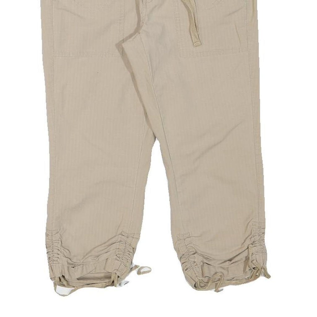 ARIZONA JEAN COMPANY Womens Beige Casual Shorts S W28 Drawstring Pockets Cropped