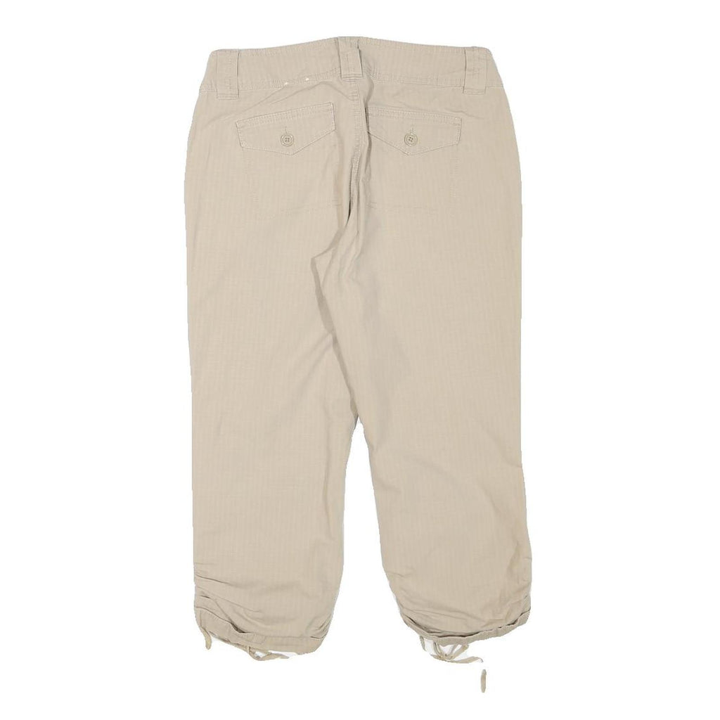 ARIZONA JEAN COMPANY Womens Beige Casual Shorts S W28 Drawstring Pockets Cropped