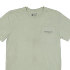 CARHARTT Mens Green Pocket T-Shirt S Short Sleeve Crew Neck Logo Graphic