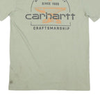CARHARTT Mens Green Pocket T-Shirt S Short Sleeve Crew Neck Logo Graphic