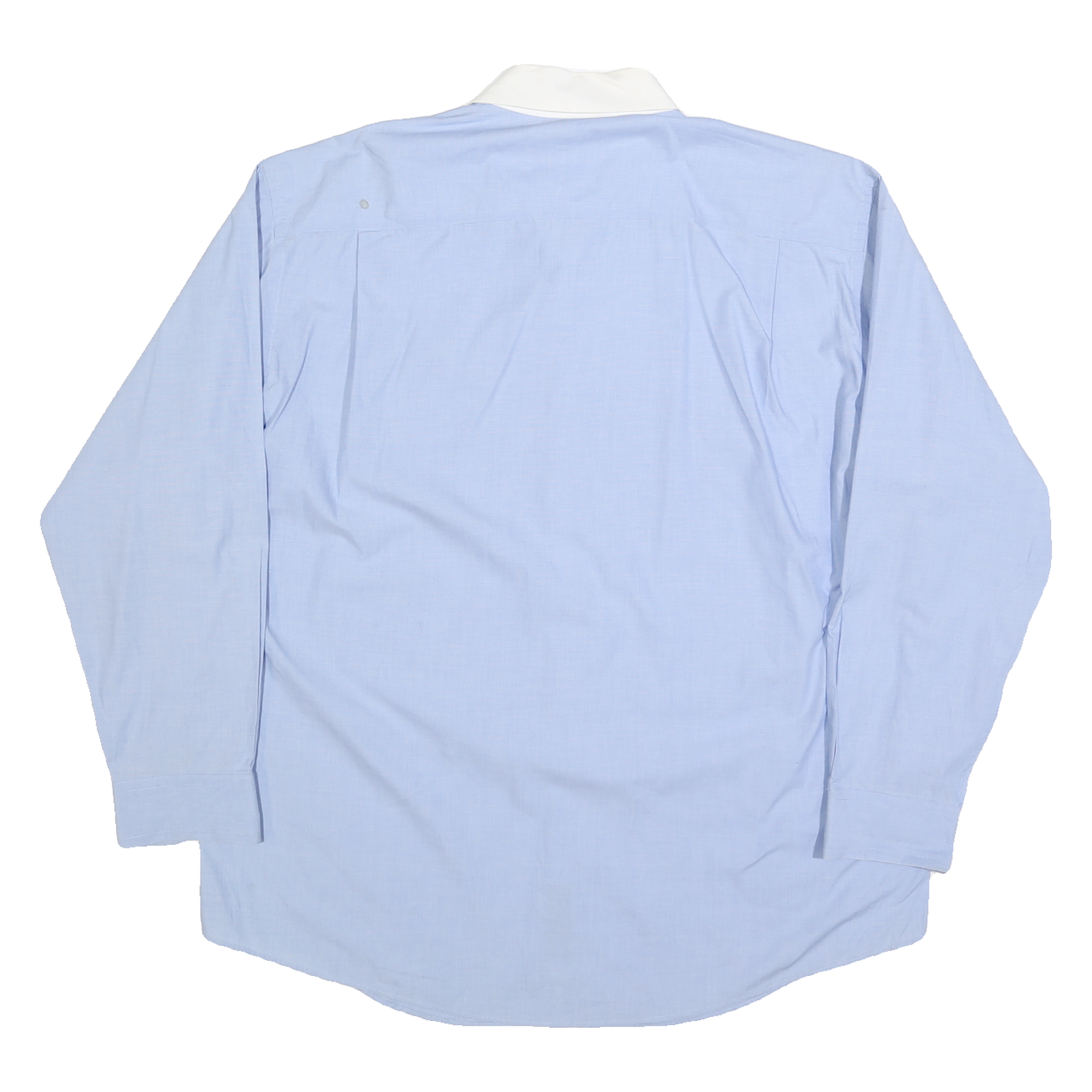 NAUTICA Mens Blue & White Shirt XL Cotton Blend Classic Button Down Collar Long