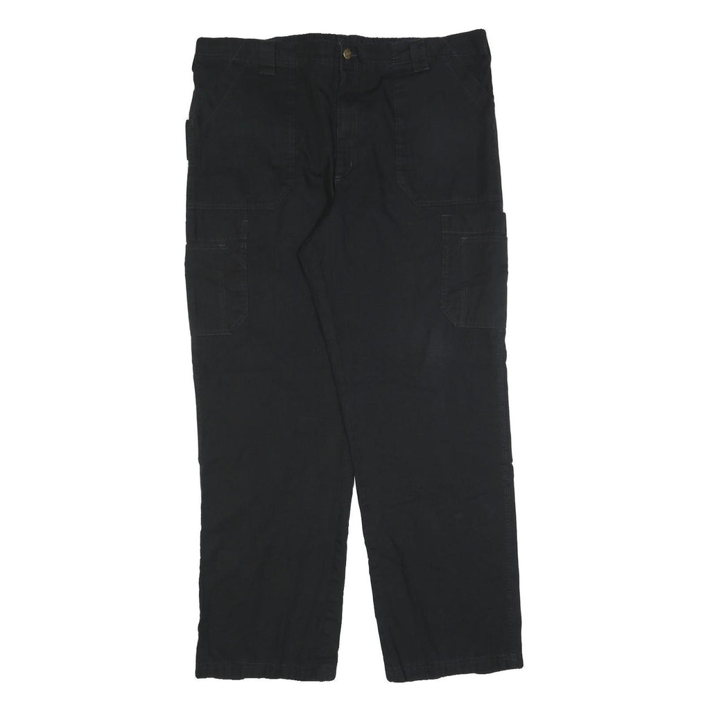 CARHARTT Mens Black Cotton Blend Relaxed Straight Trousers W40 L32 Workwear