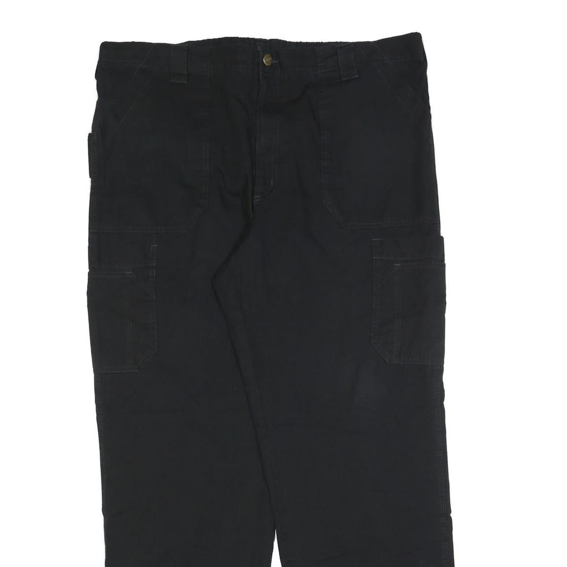 CARHARTT Mens Black Cotton Blend Relaxed Straight Trousers W40 L32 Workwear