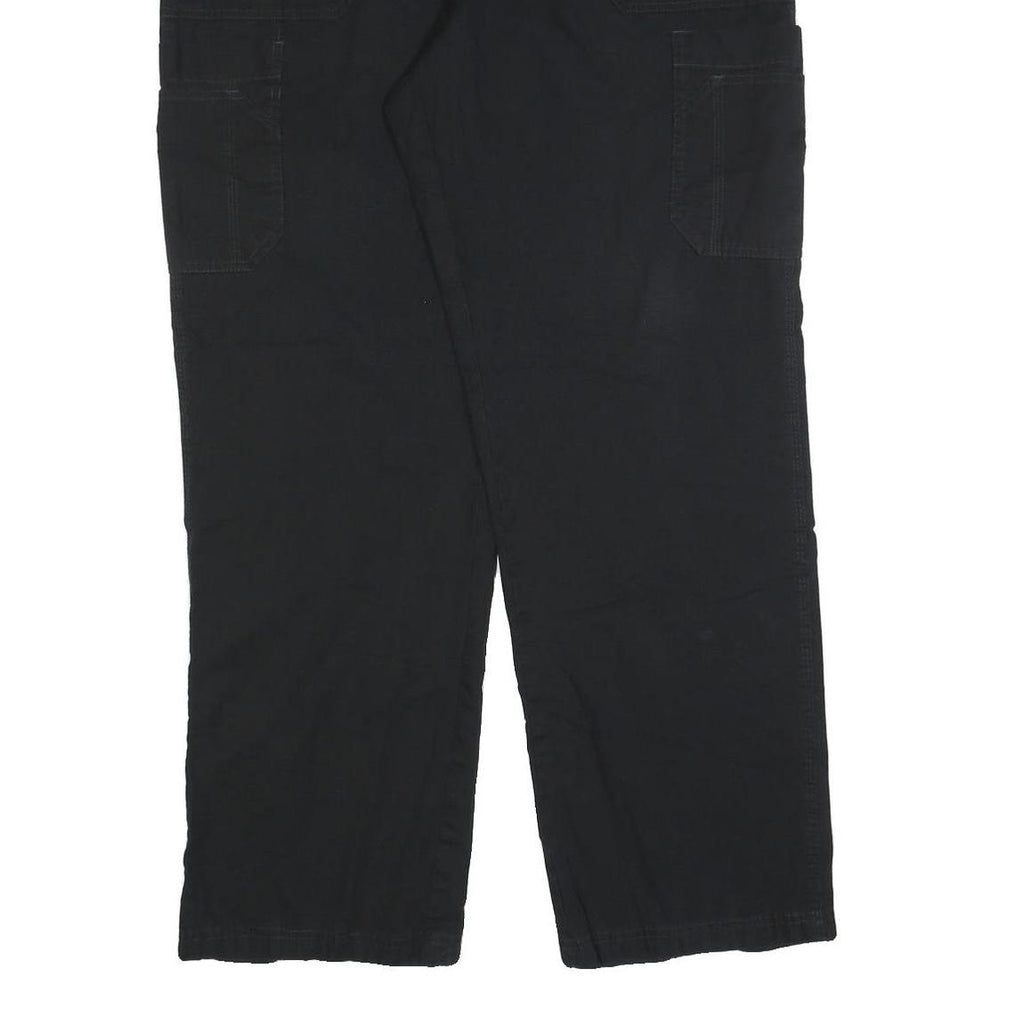 CARHARTT Mens Black Cotton Blend Relaxed Straight Trousers W40 L32 Workwear