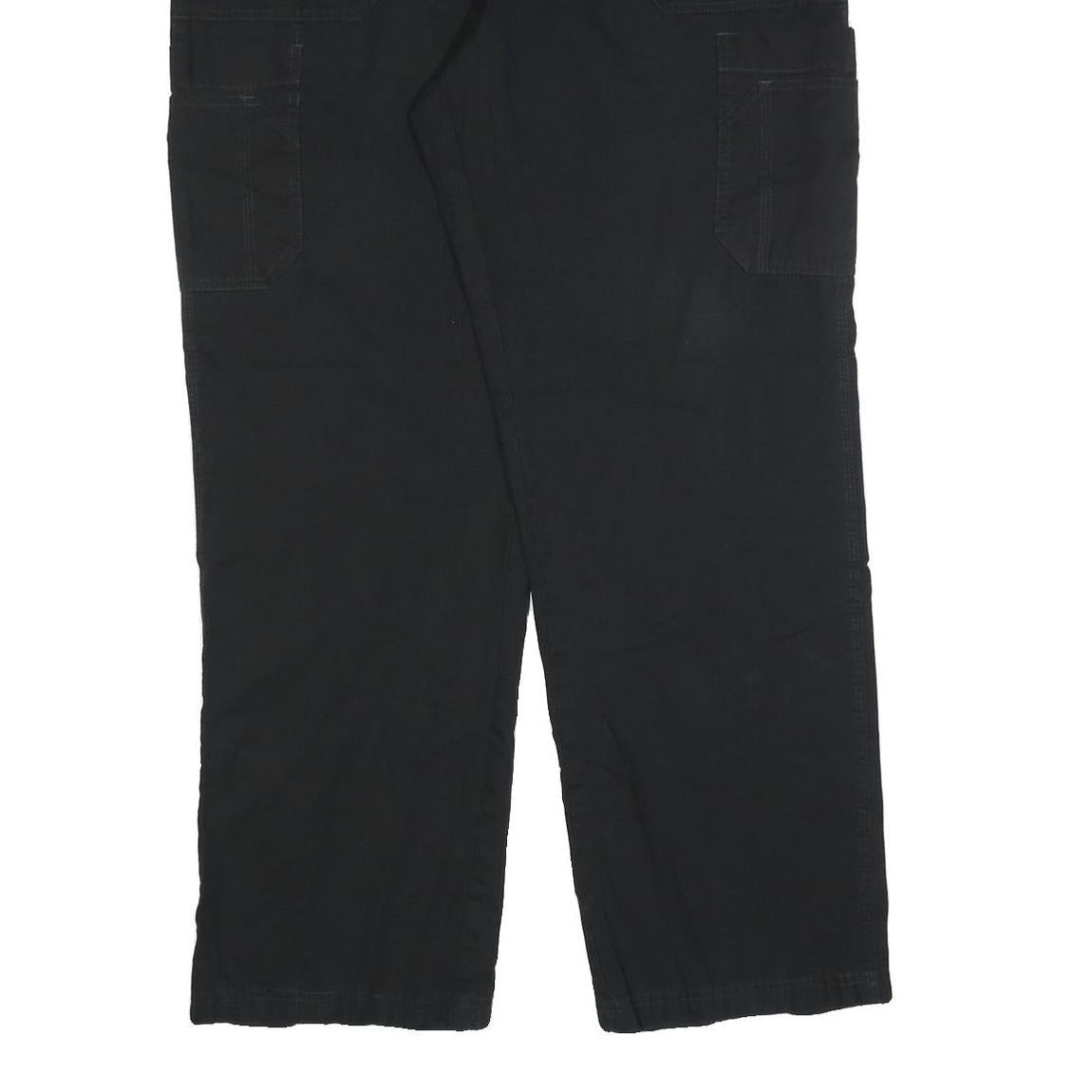CARHARTT Mens Black Cotton Blend Relaxed Straight Trousers W40 L32 Workwear