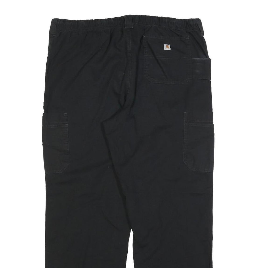 CARHARTT Mens Black Cotton Blend Relaxed Straight Trousers W40 L32 Workwear