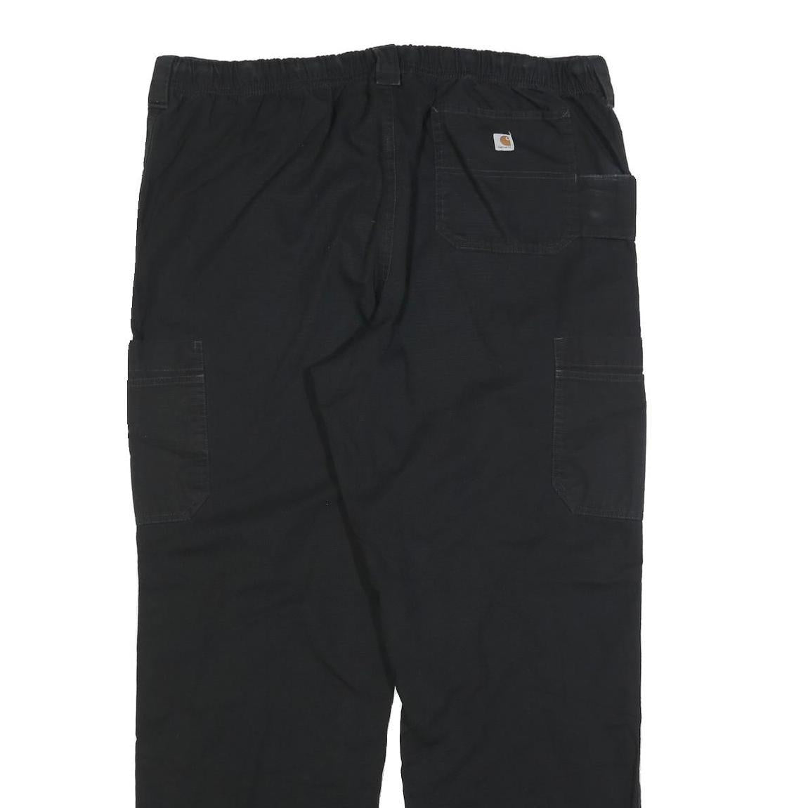 CARHARTT Mens Black Cotton Blend Relaxed Straight Trousers W40 L32 Workwear