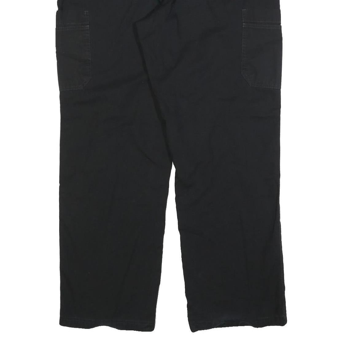 CARHARTT Mens Black Cotton Blend Relaxed Straight Trousers W40 L32 Workwear