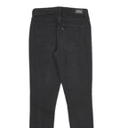 LEVI'S Womens Hi-Rise Skinny Slim Black Denim W25 L30 Stretch Cotton Blend Jeans