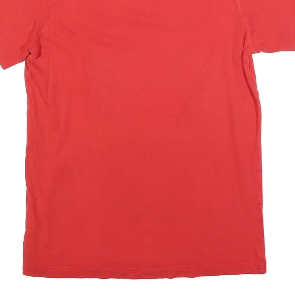 ADIDAS Mens Red Crew Neck Short Sleeve Graphic T-Shirt S Cotton Blend