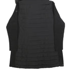 CALVIN KLEIN Womens Black Quilted Jacket XL Polyester Blend Asymmetric Zip Faux