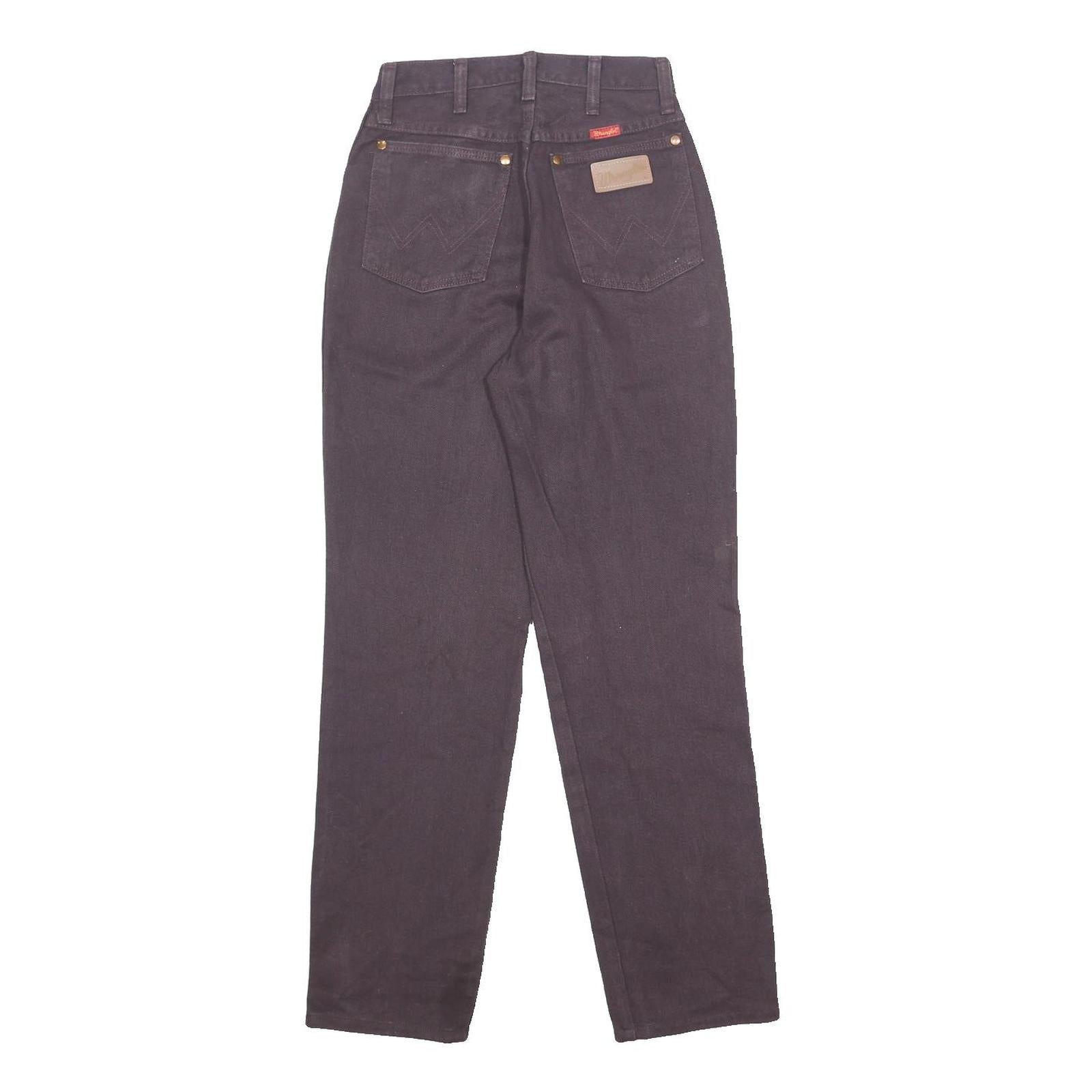 WRANGLER Womens Regular Fit Cotton Denim Black W25 L32 Classic Zip Jeans