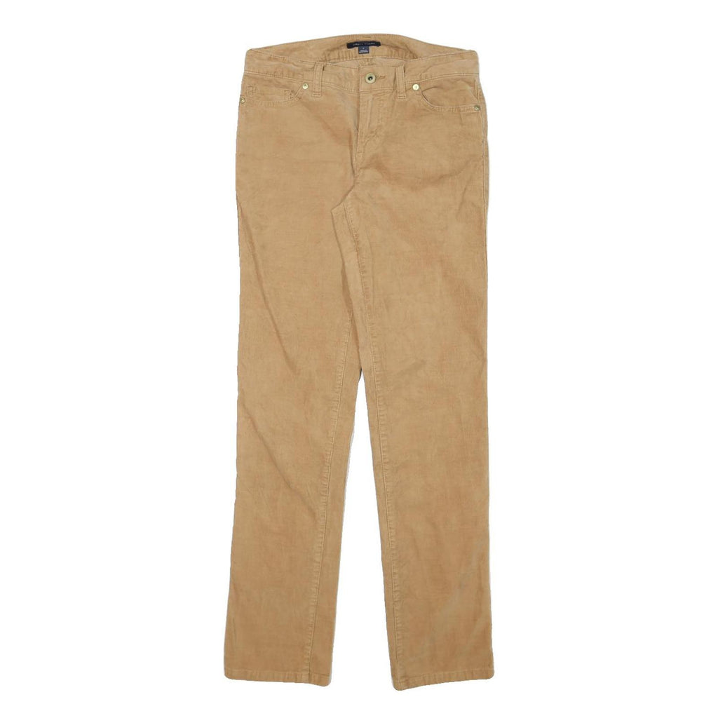 TOMMY HILFIGER Womens Cotton Blend Beige Slim Straight Trousers W28 L30 Classic