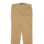 TOMMY HILFIGER Womens Cotton Blend Beige Slim Straight Trousers W28 L30 Classic