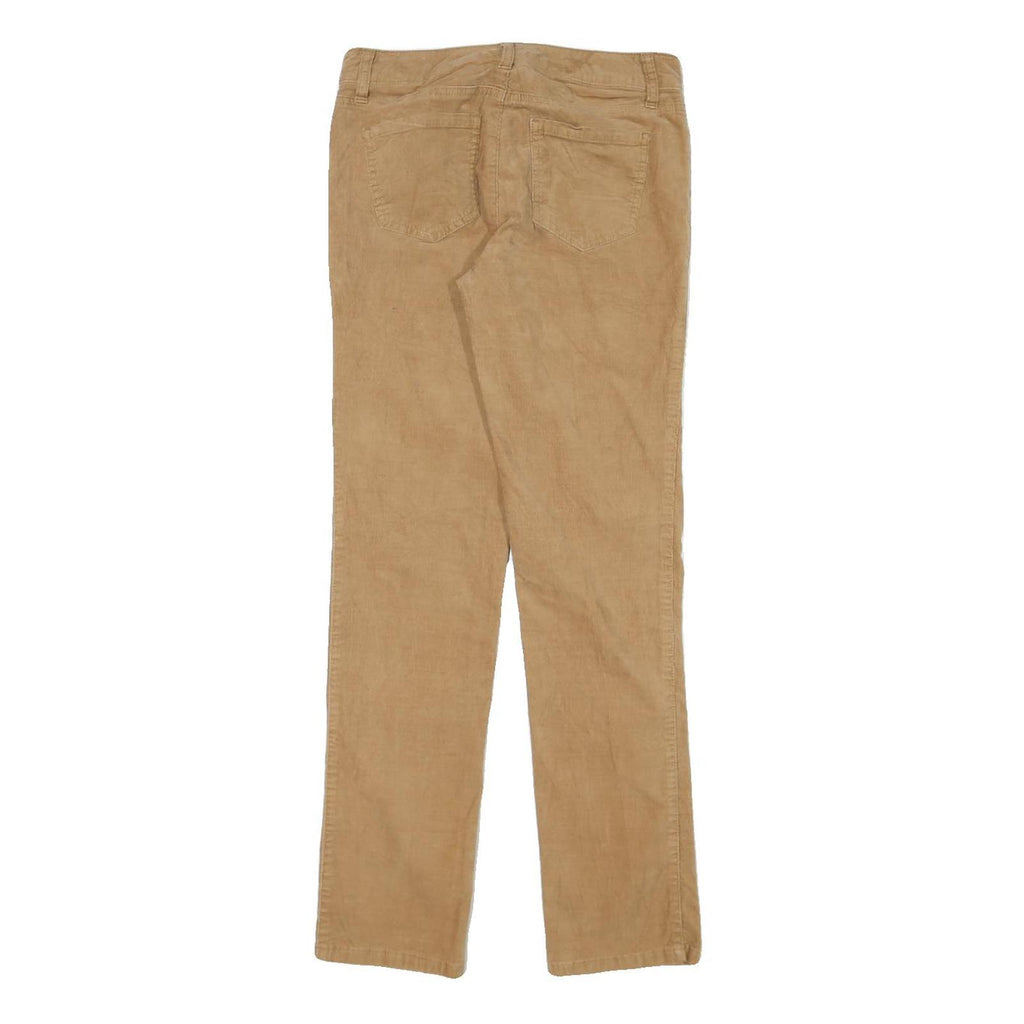 TOMMY HILFIGER Womens Cotton Blend Beige Slim Straight Trousers W28 L30 Classic