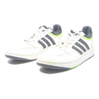 ADIDAS Court Point Mens Low Top Trainers White Black & Lime Green Leather UK 6.5